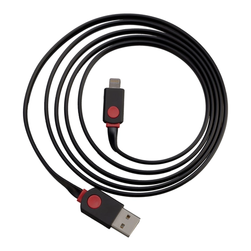 Bild von Peter Jäckel FLAT 1,5m USB Data Cable Black für Apple Lightning – Ladekabel mit Hochgeschwindigkeit