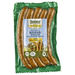 Bild von Ökoland Delikatess Rinder-Wiener, 200 gr Packung