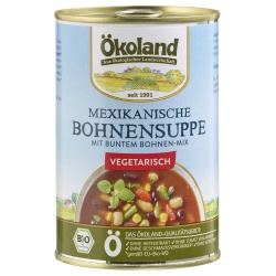Bild von Ökoland Mexikanische Bohnensuppe, 400 gr Dose
