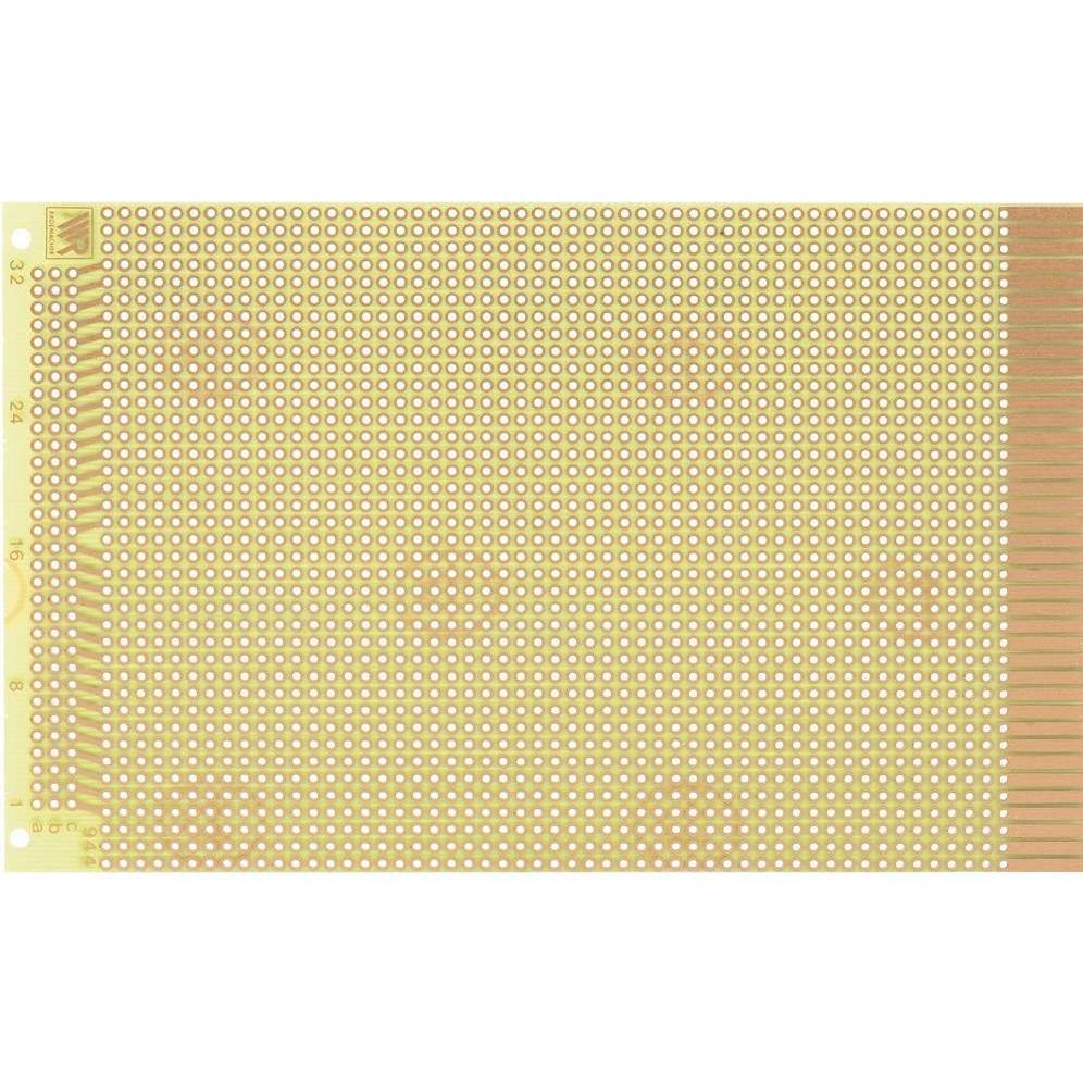 Bild von Rademacher WR  Experimentierplatine Epoxyd (L x B) 160 mm x 100 mm 35 µm Rastermaß 2.54 mm WR-Typ 944 1 St. (Platine), Elektronikzubehör + Gehäuse