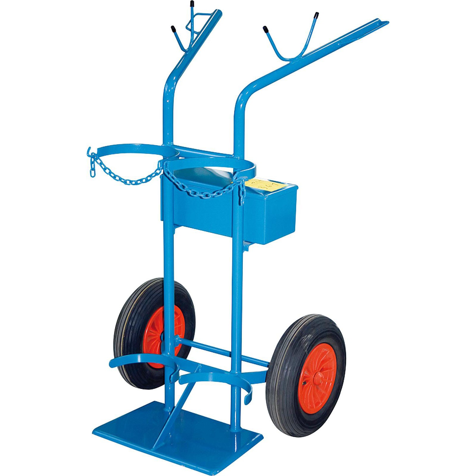Bild von Flaschenwagen Gasflaschenwagen Vollgummireifen 40 + 50 L Flasche + Werkzeugkiste