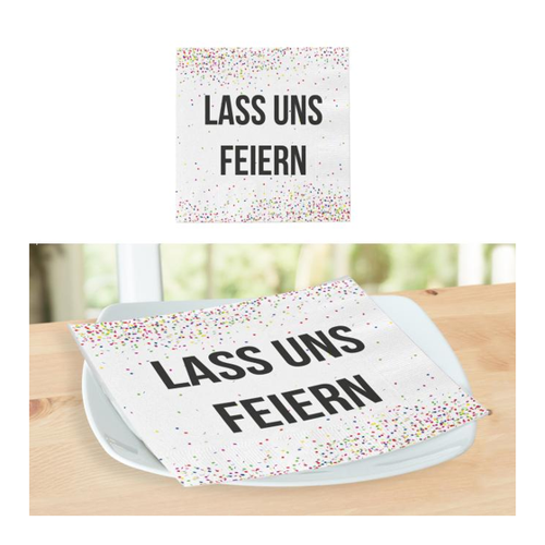 Bild von Servietten LASS UNS FEIERN - 20er Pack im 2er Set von CEPEWA