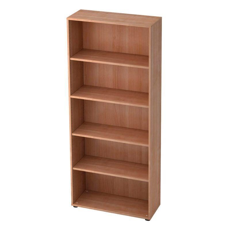 Bild von Hammerbacher Matrix Melaminharzbeschichtete Spanplatte Regal 4 Fachböden 800 x 330 x 1.880 mm Walnuss