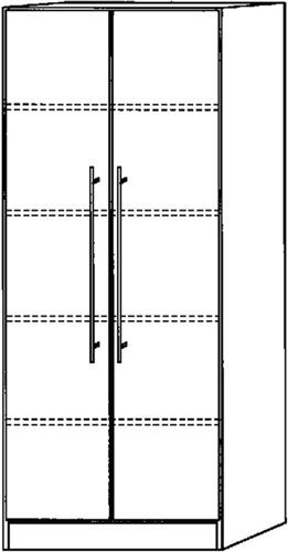 Bild von Hammerbacher Matrix Schrank Melaminharzbeschichtete Spanplatte 800 x 420 x 2.004 mm Walnuss