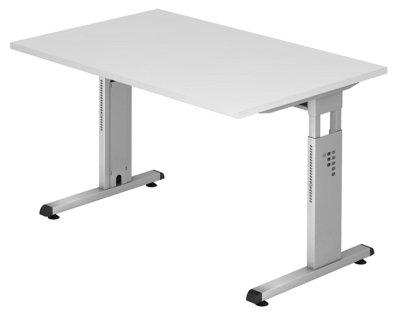 Bild von kaiserkraft FINO-Schreibtisch, C-Fußgestell, 680-760mm, 1200x800mm, weiß