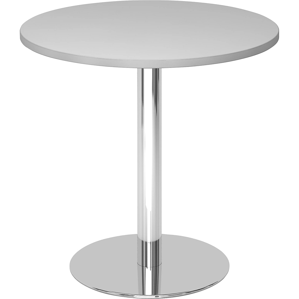 Bild von HAMMERBACHER Konferenztisch Besprechungstisch 80cm grau/chrom