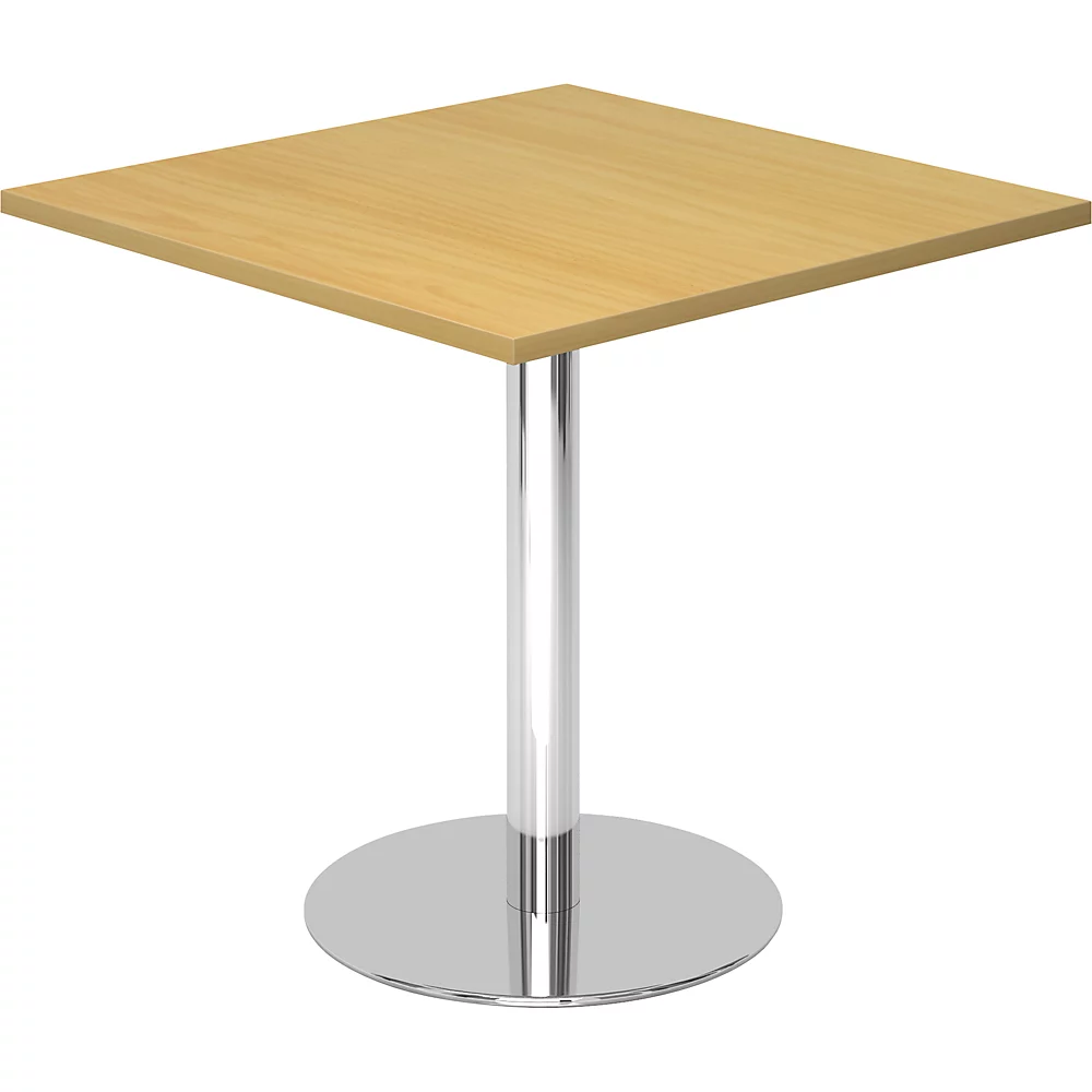 Bild von HAMMERBACHER Konferenztisch Besprechungstisch 80x80cm Buche/chrom