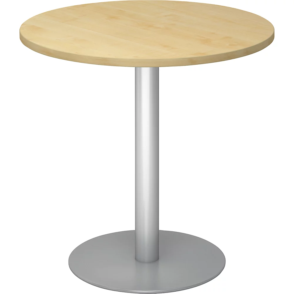 Bild von HAMMERBACHER Konferenztisch Besprechungstisch 80cm Ahorn/silber