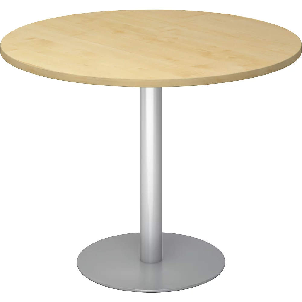 Bild von HAMMERBACHER Konferenztisch Besprechungstisch 100cm Ahorn/silber