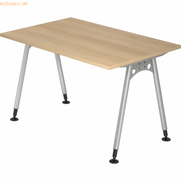 Bild von HAMMERBACHER Schreibtisch Schreibtisch A-Fuß 120x80cm Eiche