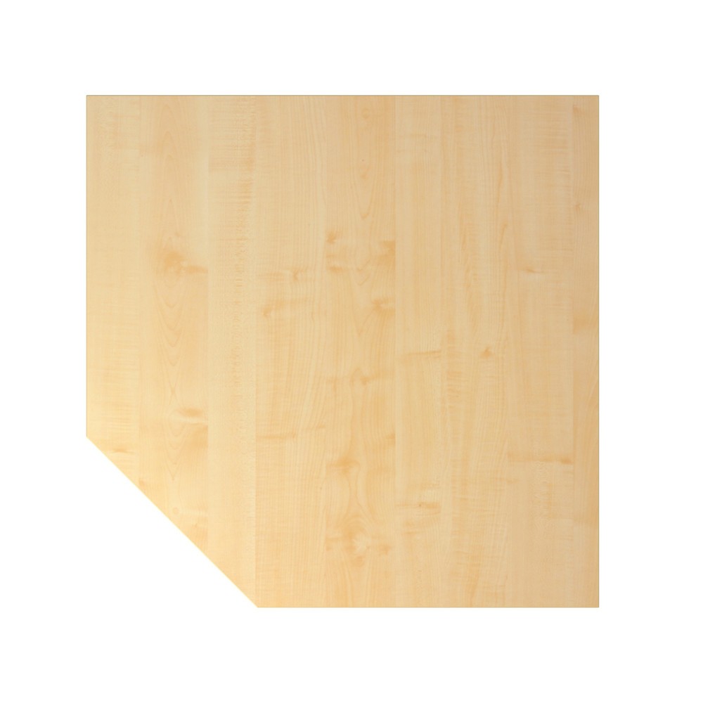 Bild von Verkettungsplatte für Schreibtisch mit Memoryschalter, Trapezform, BxT 1.200 x 1.200 mm, weiß