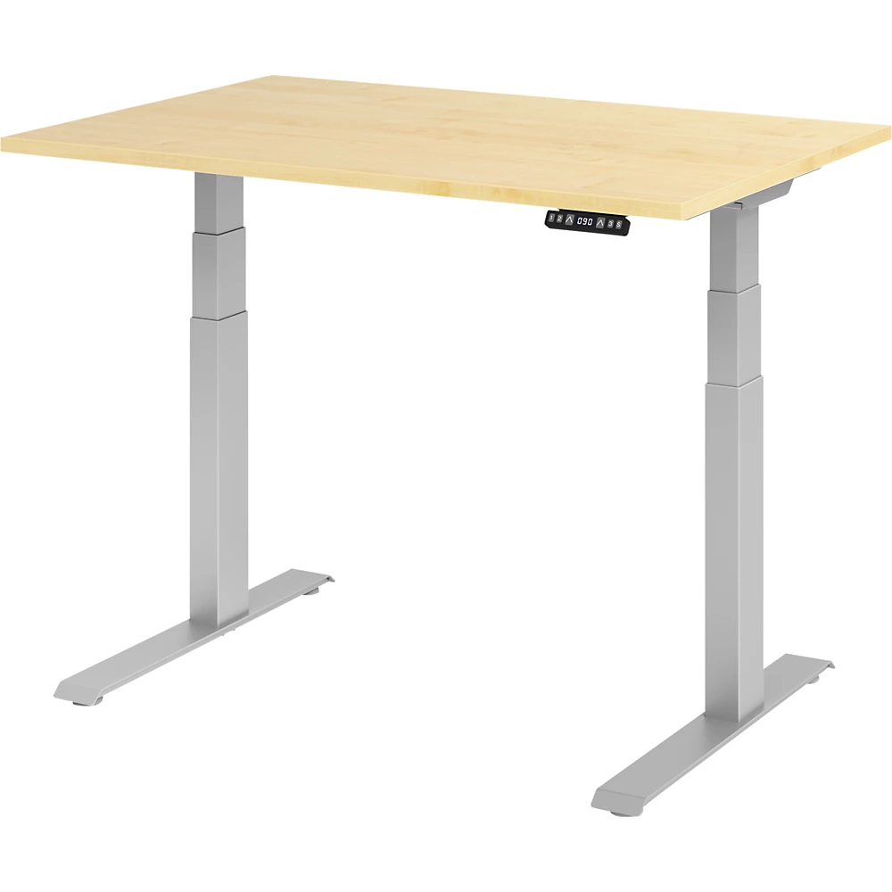 Bild von HAMMERBACHER Schreibtisch Upper Desk, rechteckig, C-Fuß, elektrisch höhenverstellbar 64-129 cm