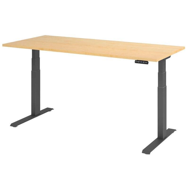 Bild von HAMMERBACHER Schreibtisch Upper Desk, elektrisch höhenverstellbar bis 129 cm, Gestell grahitfarben