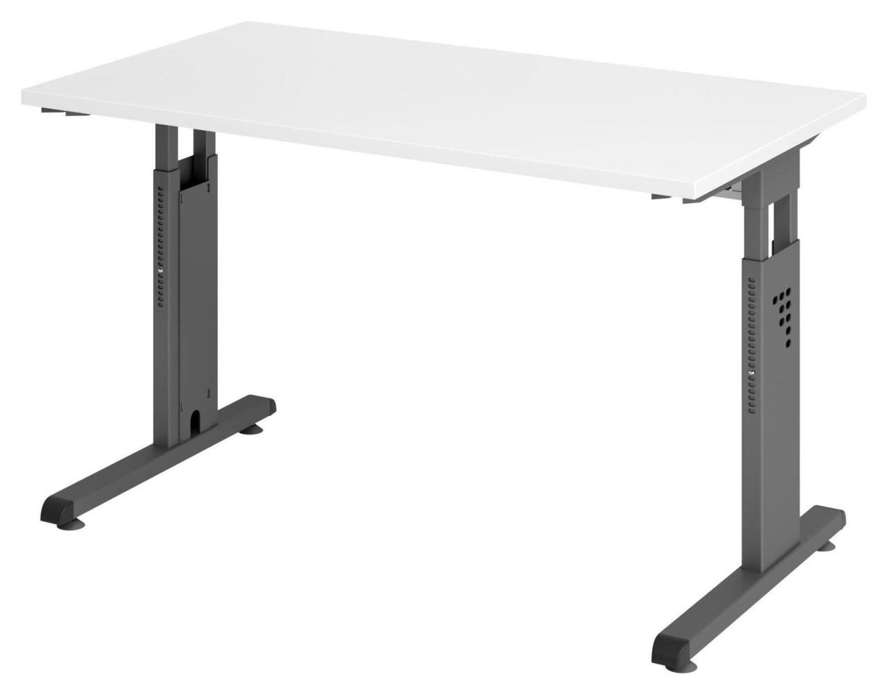 Bild von HAMMERBACHER Schreibtisch VOS612/W/G weiß