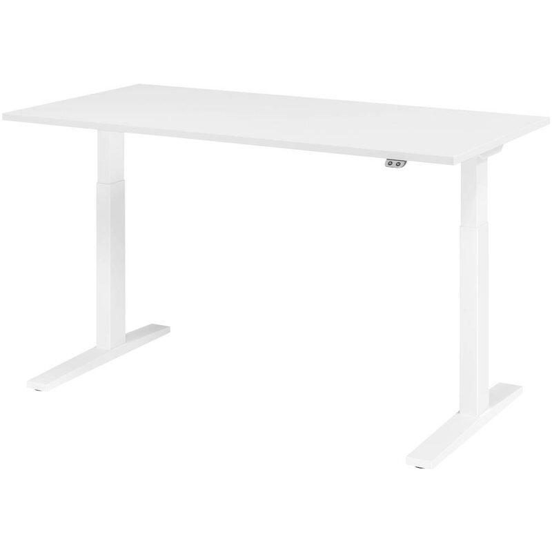 Bild von HAMMERBACHER XMKA16 höhenverstellbarer Schreibtisch 70,0 - 120,0 cm - elektrisch weiß / weiß