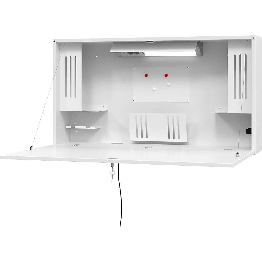 Bild von 0 HAMMERBACHER Wandschreibtisch VWO12/W/W weiß