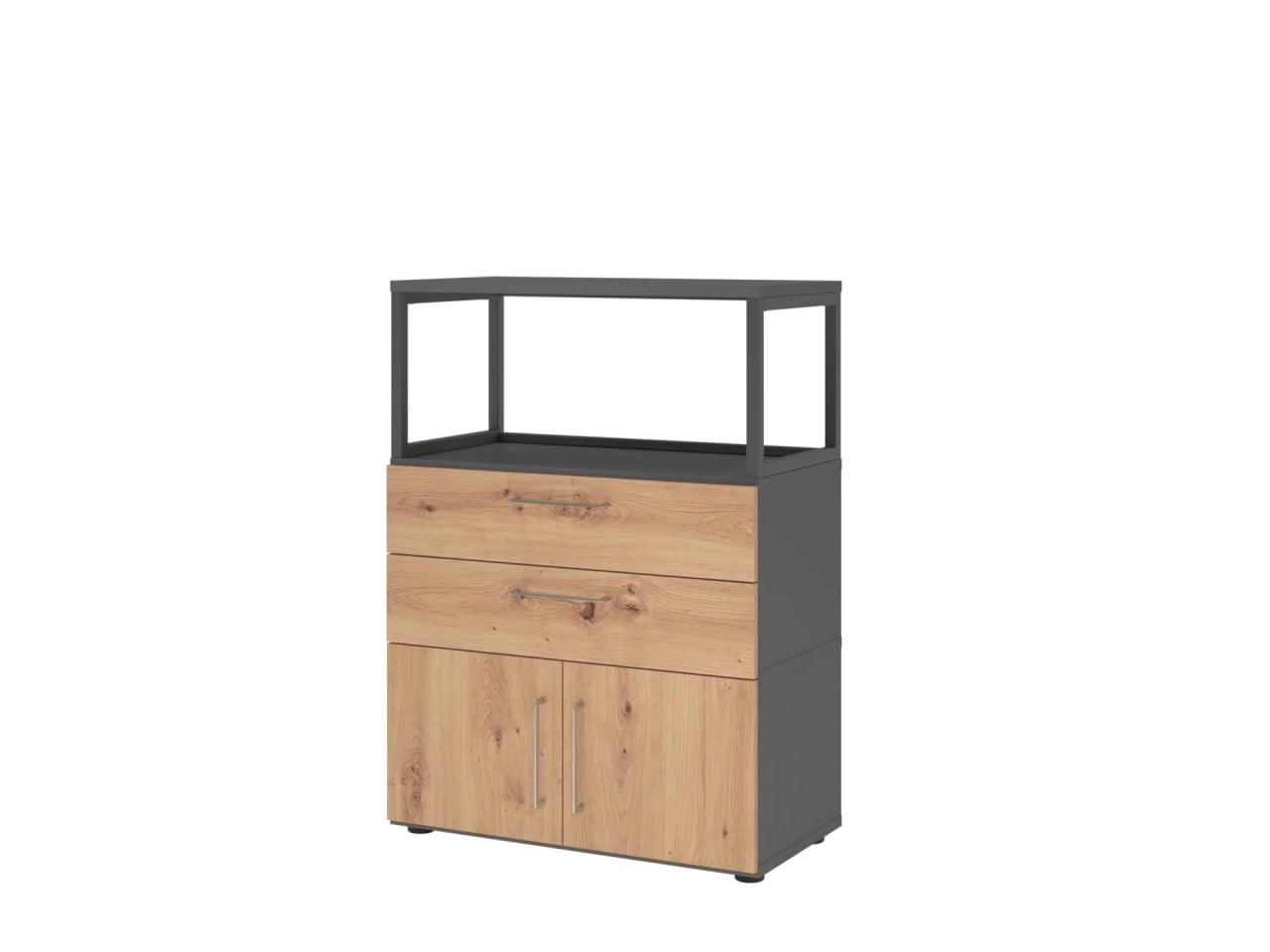 Bild von Holz Kombischrank mit offenem Rahmenelement