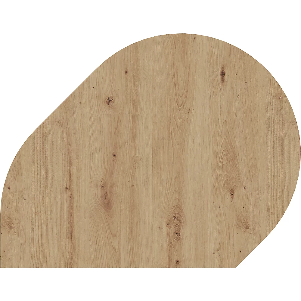 Bild von 0, Zubehör Büromöbel, Anbautisch mit STF 80x103xcm Asteiche/Graphit