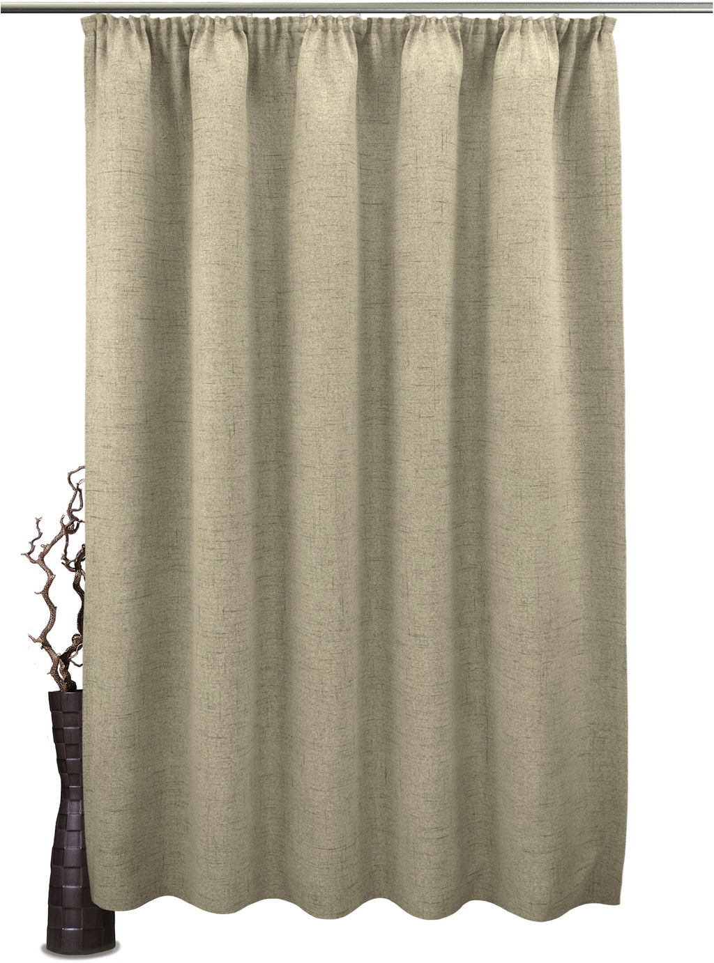 Bild von VHG Gardine Rustika, Kräuselband (1 St), abdunkelnd, Deko Struktur, Polyester, pflegeleicht, nach Maß