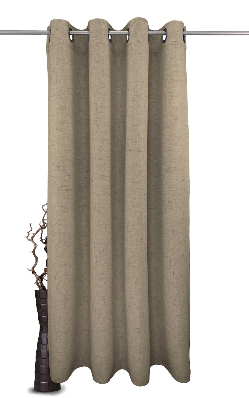 Bild von Gardine VHG "Rustika", beige (sand), B:145cm H:205cm, Polyester, Gardinen, Deko Struktur, Polyester, pflegeleicht, nach Maß