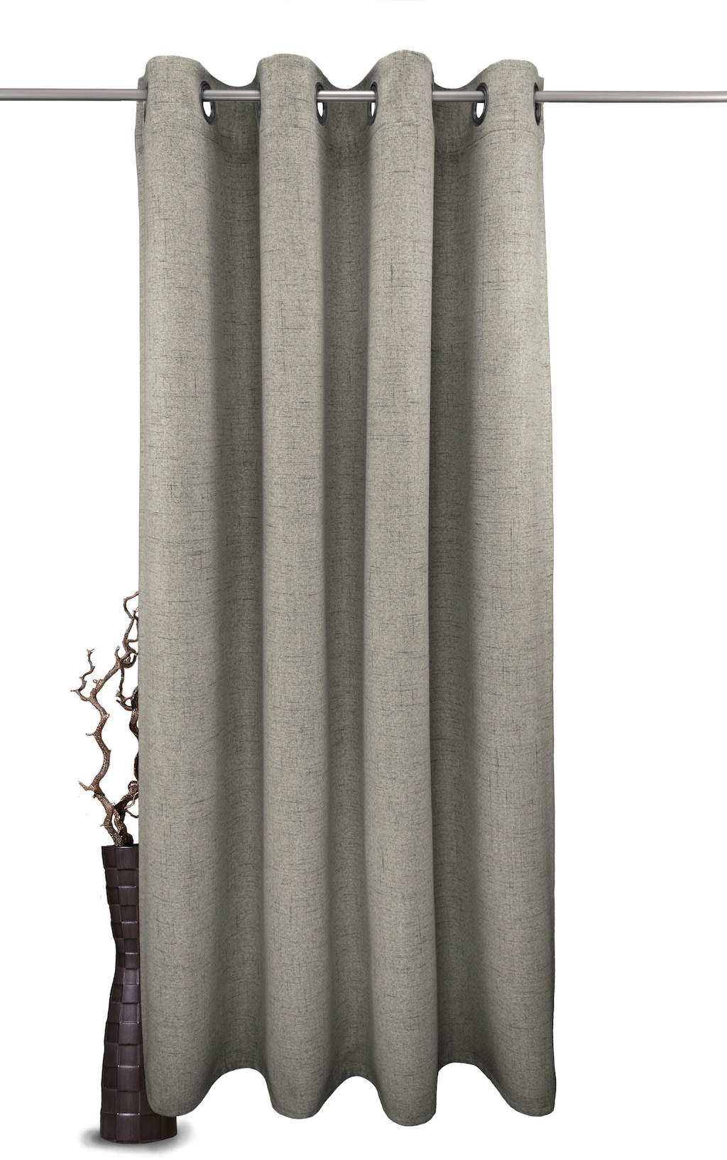 Bild von Gardine VHG "Rustika", silber (silberfarben), B:145cm H:265cm, Polyester, Gardinen, Deko Struktur, Polyester, pflegeleicht, nach Maß