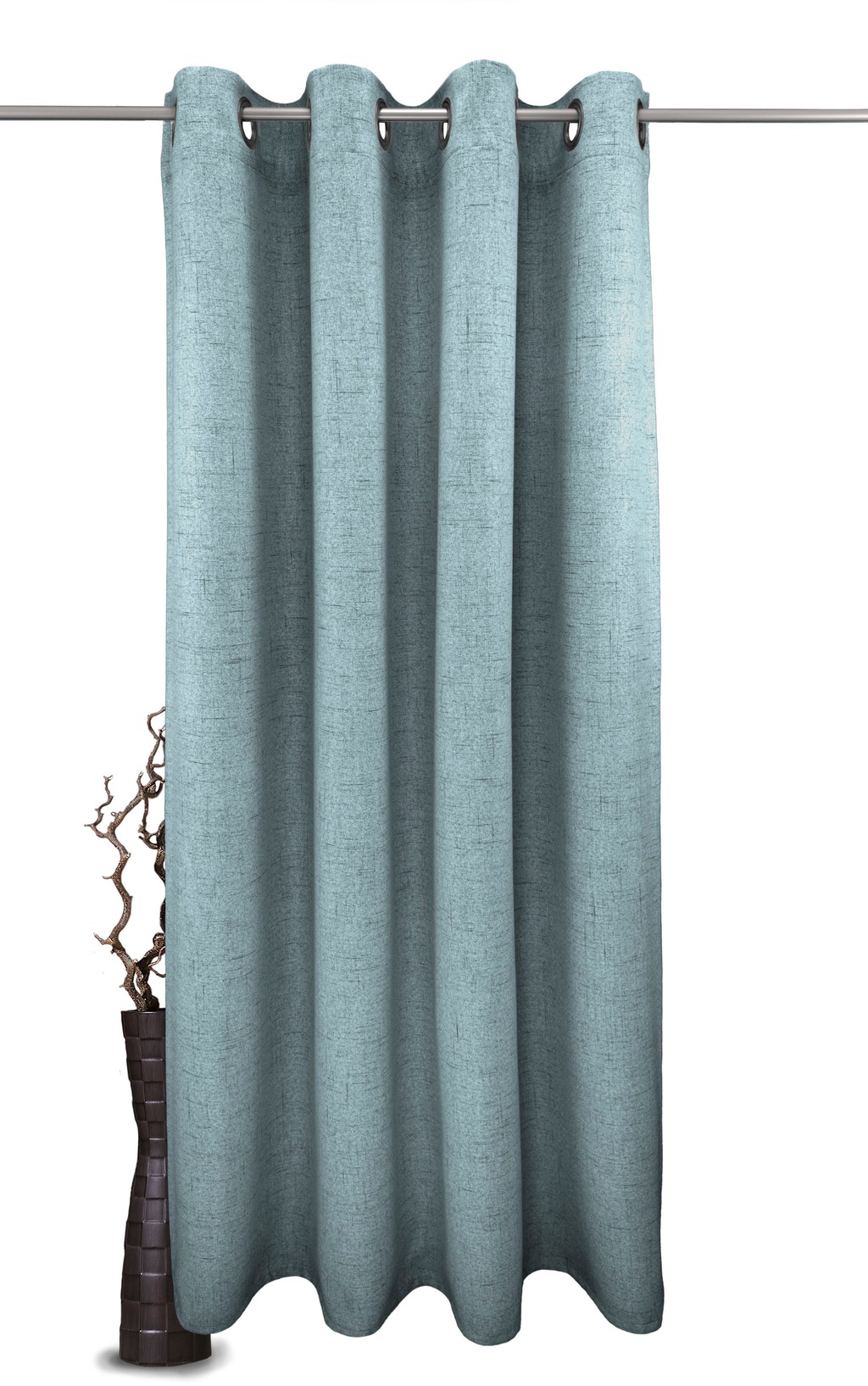Bild von Gardine VHG "Rustika", blau (hellblau), B:145cm H:175cm, Polyester, Gardinen, Deko Struktur, Polyester, pflegeleicht, nach Maß