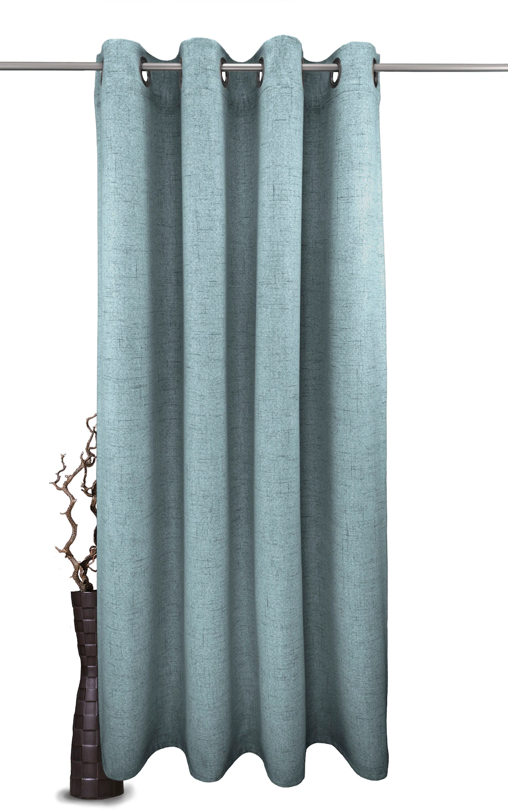 Bild von Gardine VHG "Rustika", blau (hellblau), B:145cm H:295cm, Polyester, Gardinen, Deko Struktur, Polyester, pflegeleicht, nach Maß