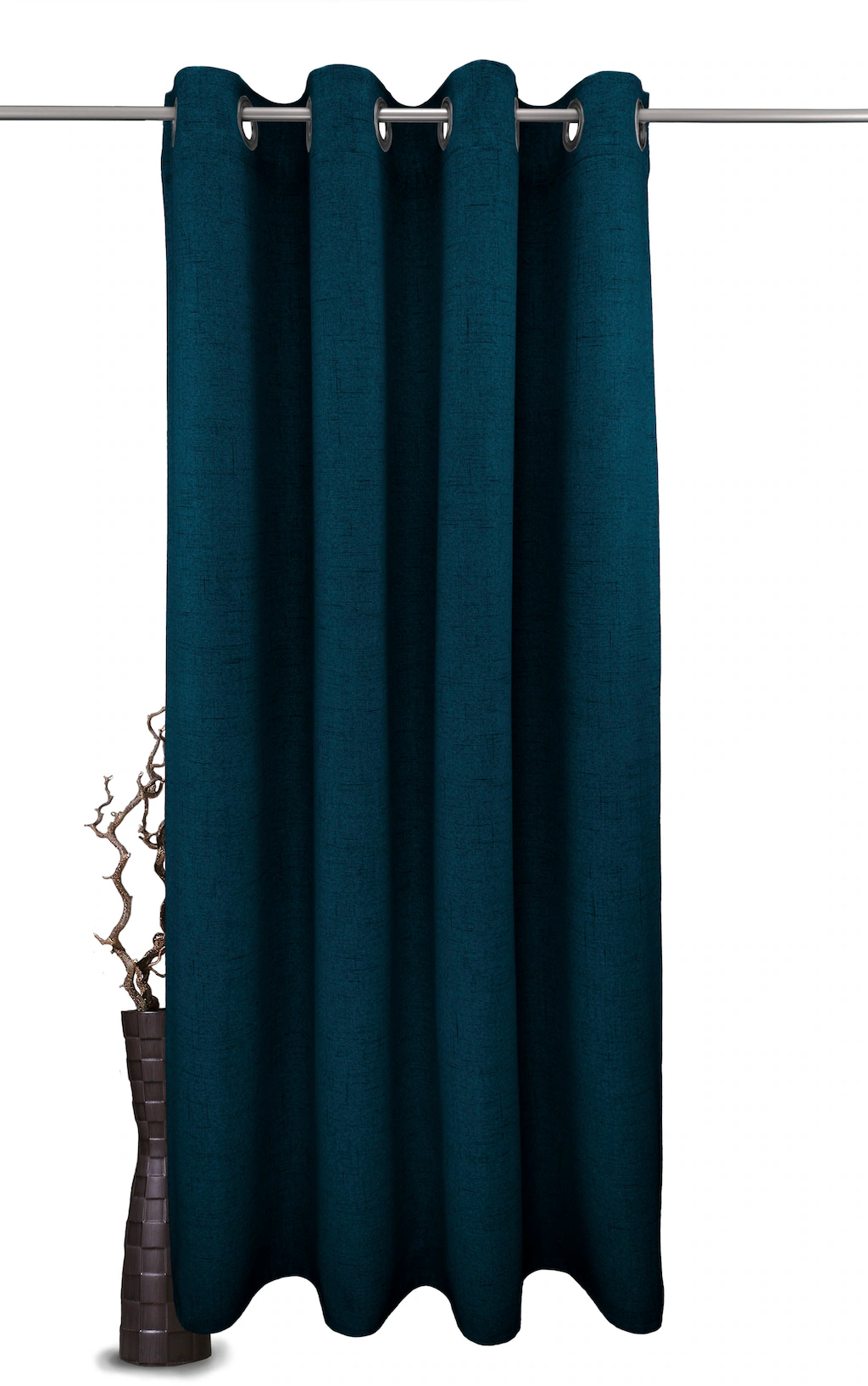 Bild von Gardine VHG "Rustika", blau (dunkelblau), B:145cm H:215cm, Polyester, Gardinen, Deko Struktur, Polyester, pflegeleicht, nach Maß