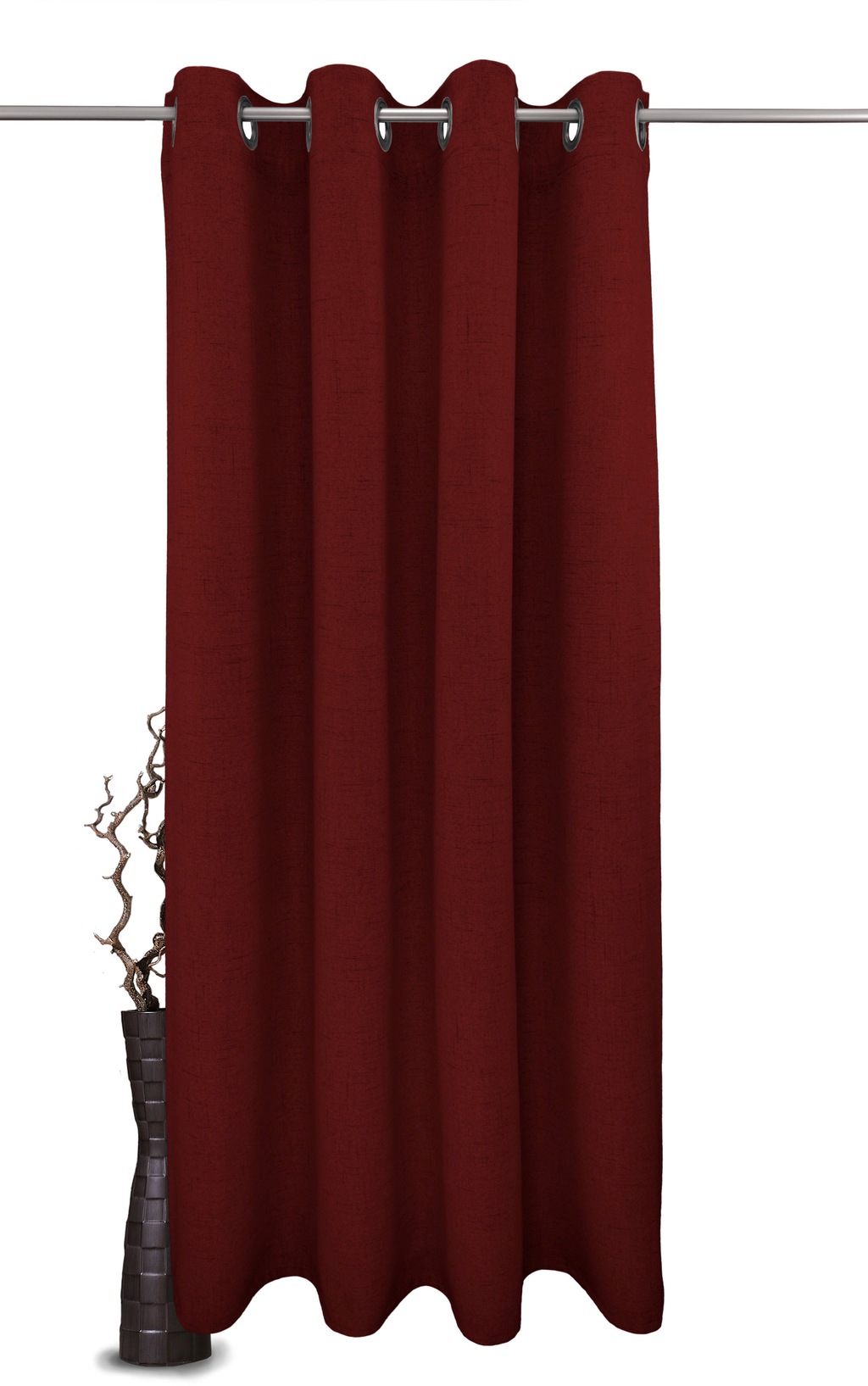 Bild von Gardine VHG "Rustika", rot, B:145cm H:265cm, Polyester, Gardinen, Deko Struktur, Polyester, pflegeleicht, nach Maß