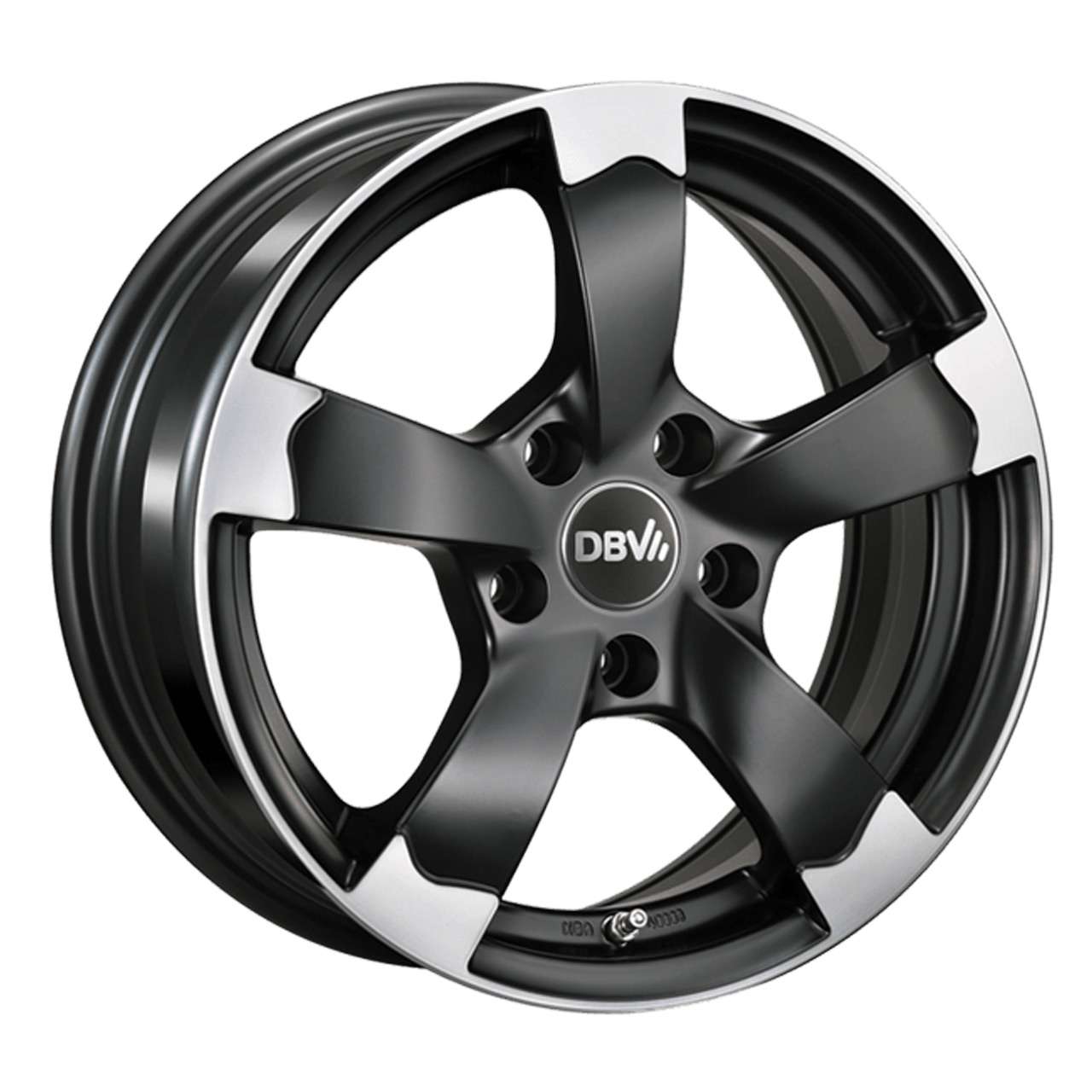 Bild von DBV TORINO II schwarzmatt poliert 7.0Jx16 5x100 ET38