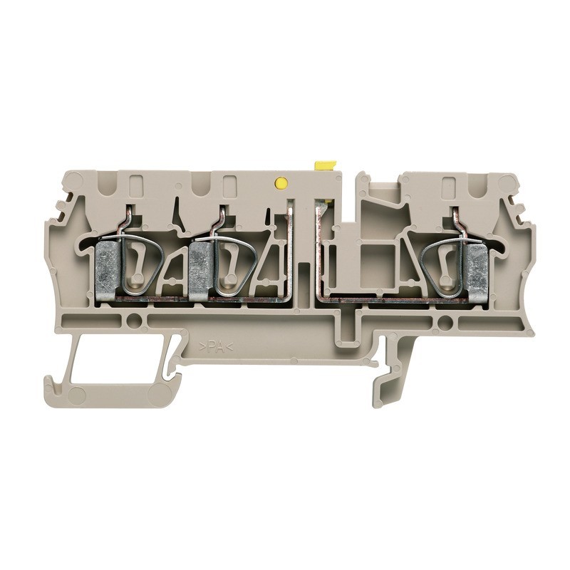 Bild von Weidmüller 8731720000-100 Prüftrenn-Reihenklemme Zugfeder Dunkelbeige 100St.