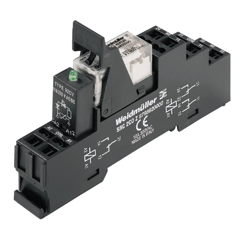 Bild von Weidmüller RCLKITZ 230VAC 2CO LED Relaisbaustein Nennspannung: 230 V/AC Schaltstrom (max.): 8A 2 We