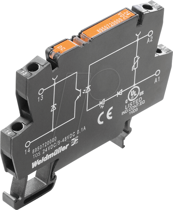 Bild von Weidmüller Optokopplerrelais 8950700000-10 0.1A Schaltspannung (max.): 48 V/DC 10St.