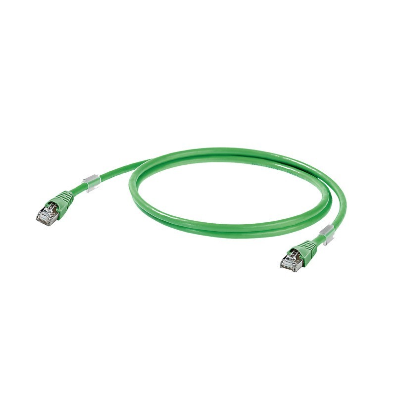 Bild von Weidmüller 1166000015 RJ45 Netzwerkkabel, Patchkabel CAT 5 SF/UTP 1.50m Grün Flammwidrig, mit Rast