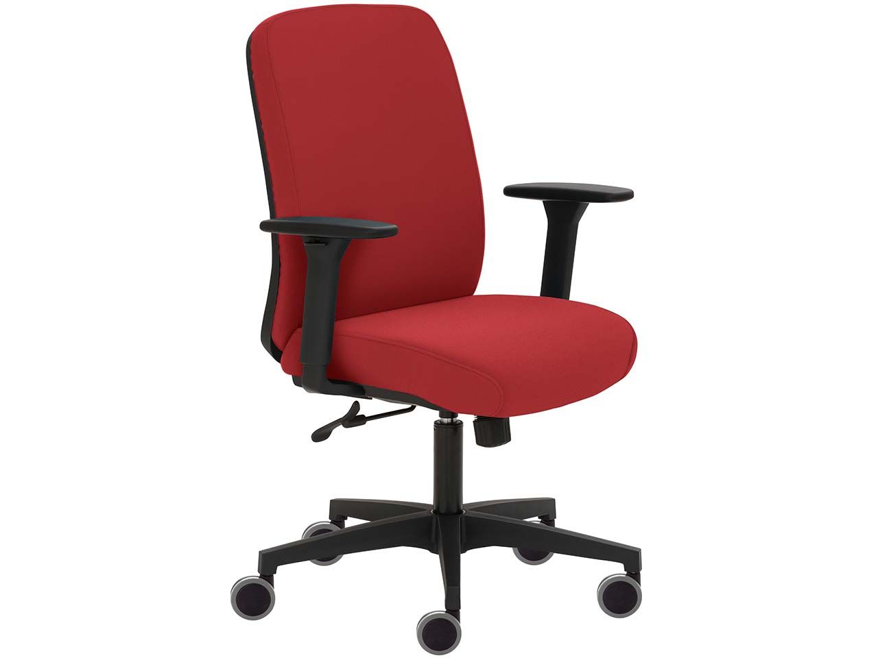 Bild von Bürodrehstuhl "2219" mit Armlehnen, rot