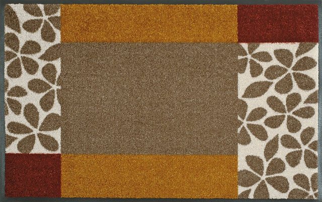 Bild von wash+dry by Kleen-Tex Fußmatte »Florita«, rechteckig, 7 mm Höhe, Schmutzfangmatte, rutschhemmend, In- und Outdoor geeignet, waschbar