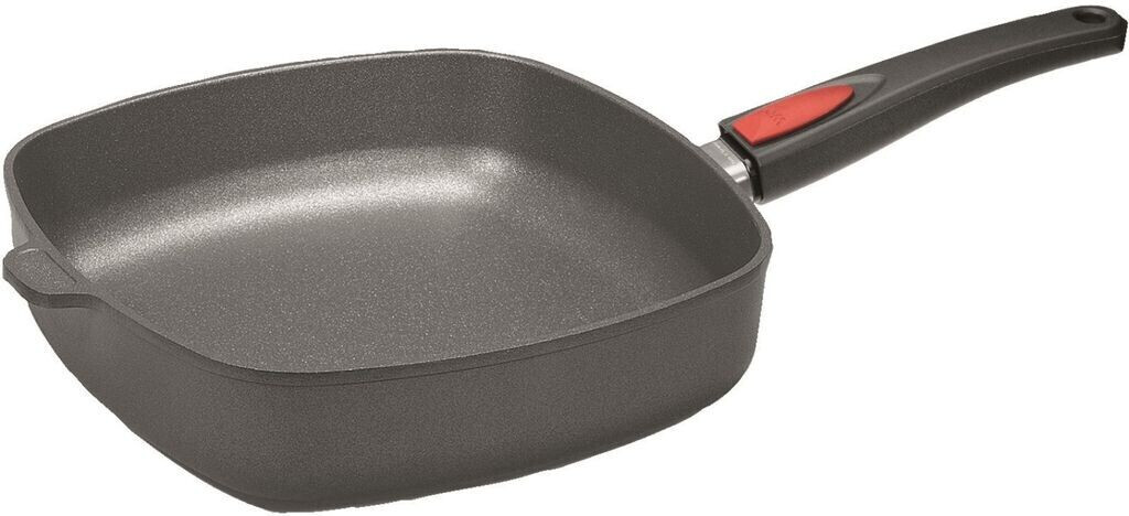Bild von Woll Nowo Titanium Viereckpfanne, 28x28 cm, 6.5 cm hoch, mit abnehmbarem Stiel - nicht induktionsgeeignet, Antihaft-Versiegelung