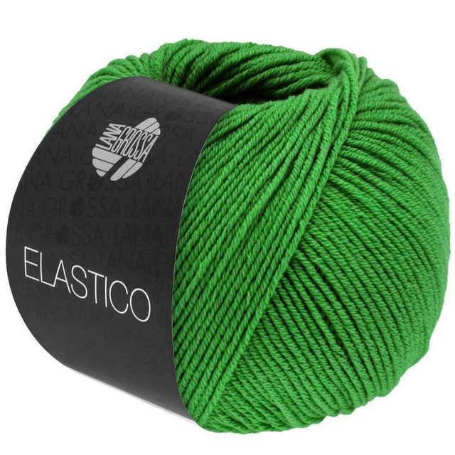 Bild von LANA GROSSA Elastico | Baumwoll-Klassiker mit leichtem Stretchanteil | Handstrickgarn aus 96% Baumwolle & 4% Polyester (Elite)| 50g Wolle zum Stricken & Häkeln | 160m Garn