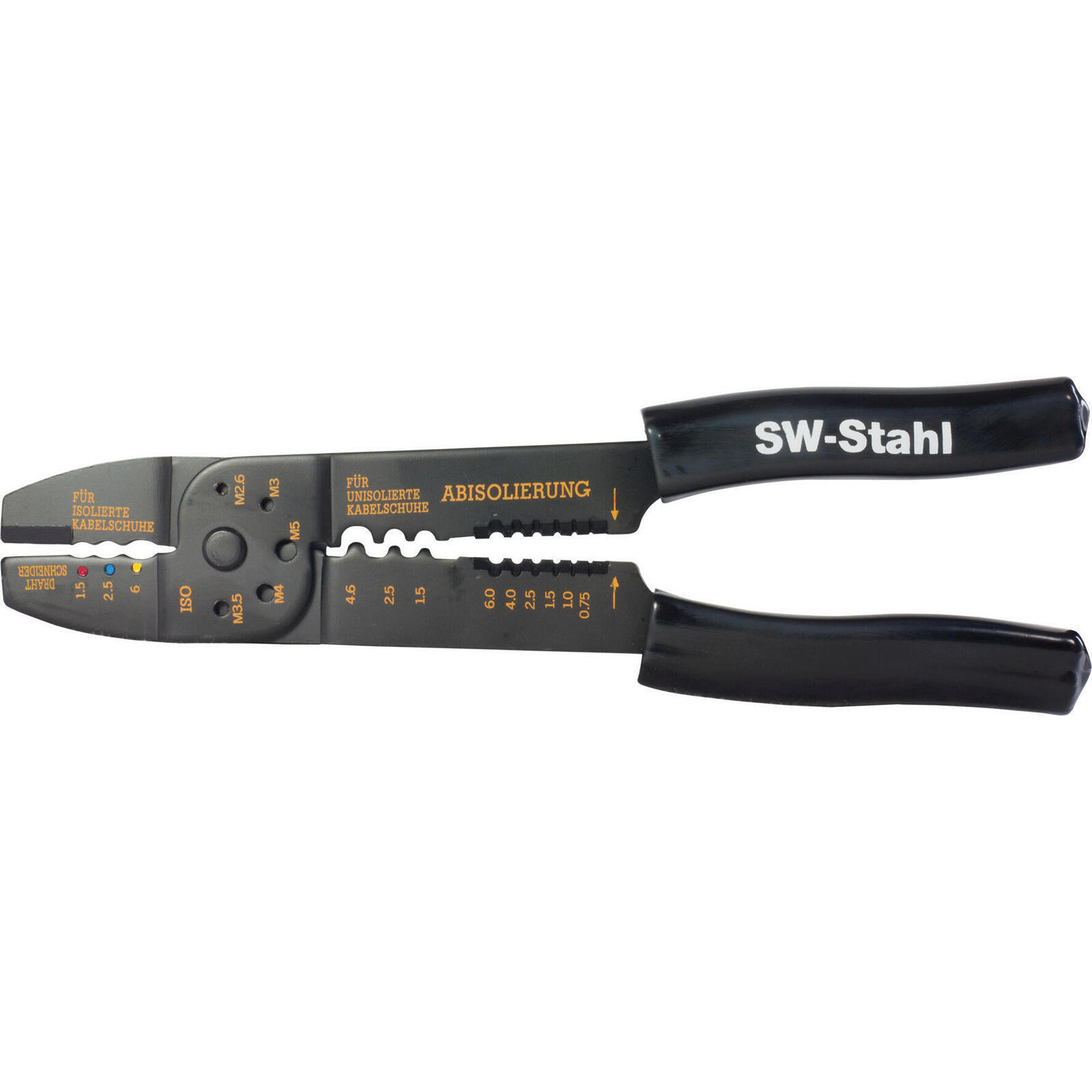 Bild von SW-STAHL 42504SB Kabelschuhklemmzange, für isolierte und unisolierte Verbinder 42504SB