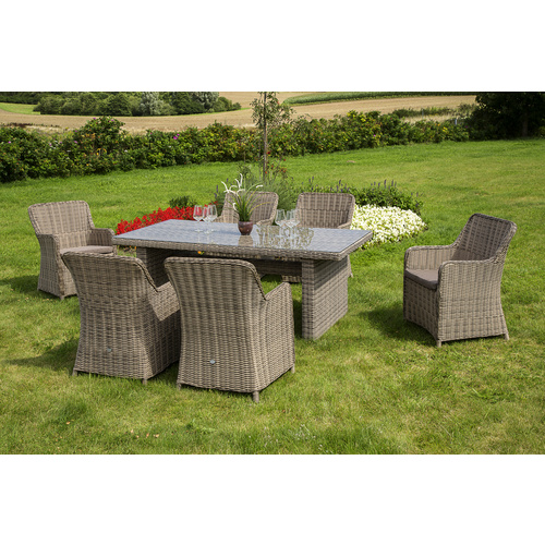 Bild von MERXX Gartenmöbelset »Riviera«, 13-tlg., Stahl/Kunststoffgeflecht, pulverbeschichtet - braun
