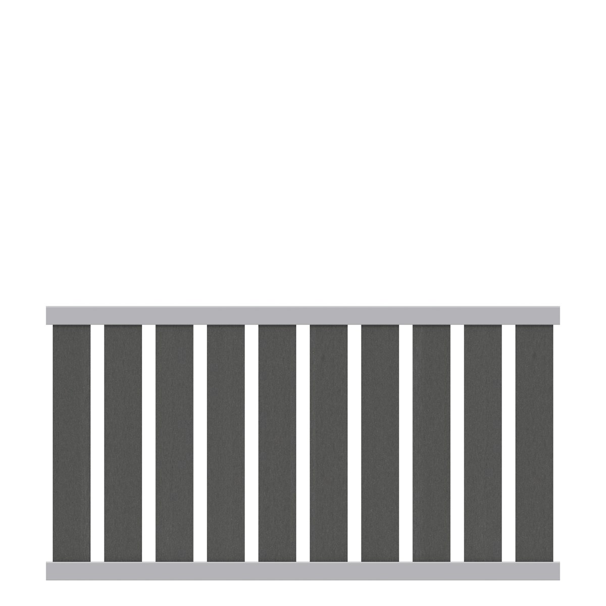 Bild von Traumgarten RAJA WPC ALU XL Vorgartenzaun-Set Anthrazit, 1800 x 950 mm