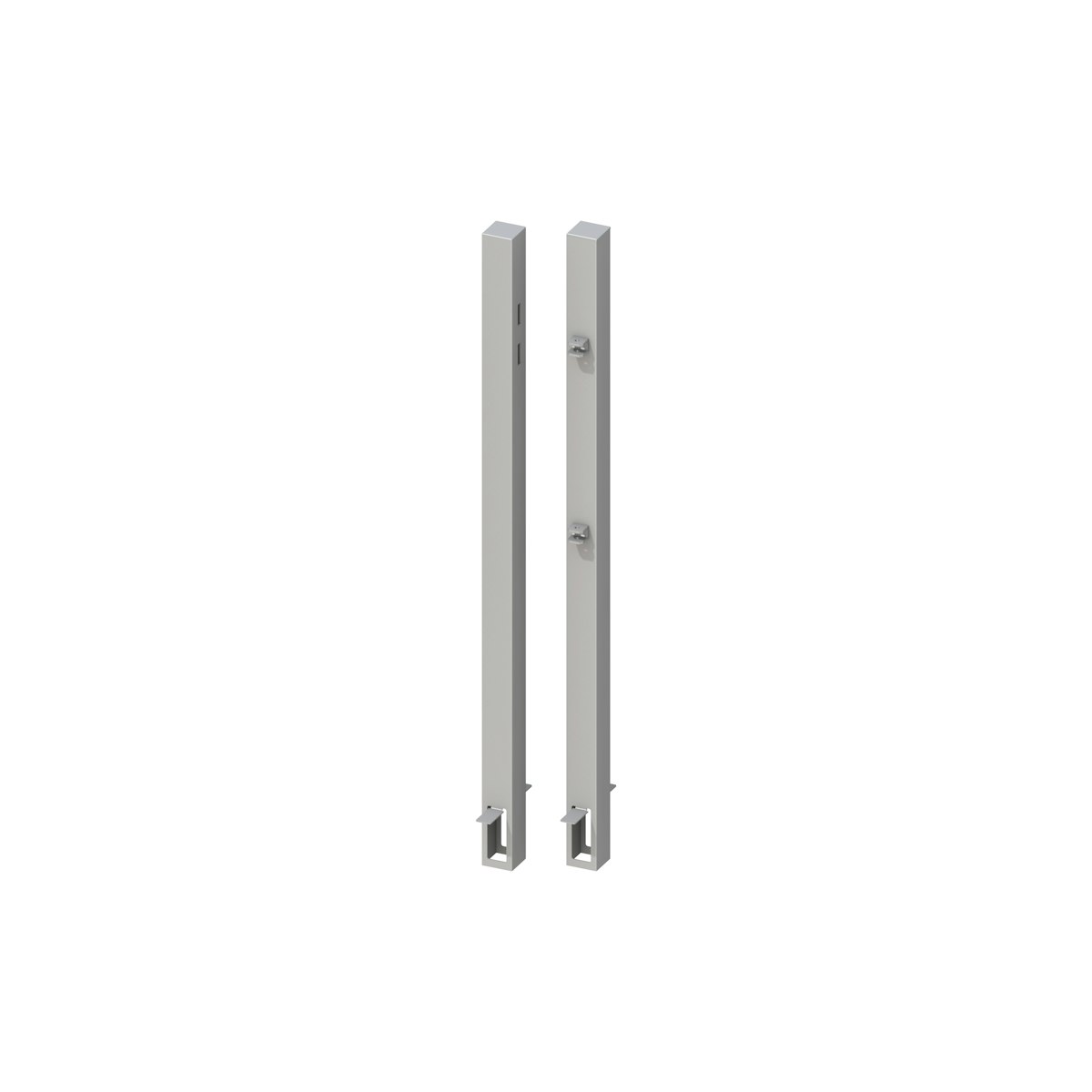 Bild von TraumGarten Sichtschutzzaun Metall-Torpfosten universal 2er-Set weiß, 165 cm