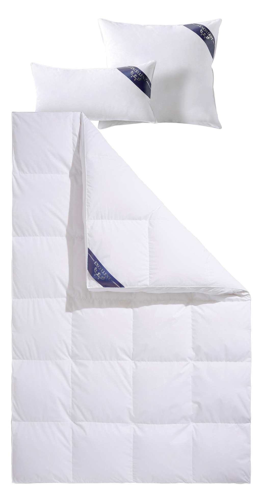 Bild von Excellent Gänsedaunenbettdecke "Davos, Bettdecken für Sommer und Winter, Decke", polarwarm, Füllung 100% Gänsedaunen, Bezug 100% Baumwolle, (1 St.), Bettdecke 135x200 cm, 155x220cm und weitere Größen, Made in Germany