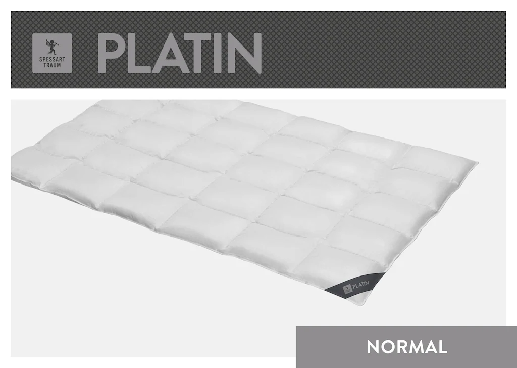 Bild von Spessarttraum Bettdecke Platin, 240x220cm, Gänsedaunenbettdecke, Ganzjahresdecke normaler Wärmebedarf, 100% Gänsedaunen, Made in Germany, Oekotex, Nomite, Allergiker geeignet