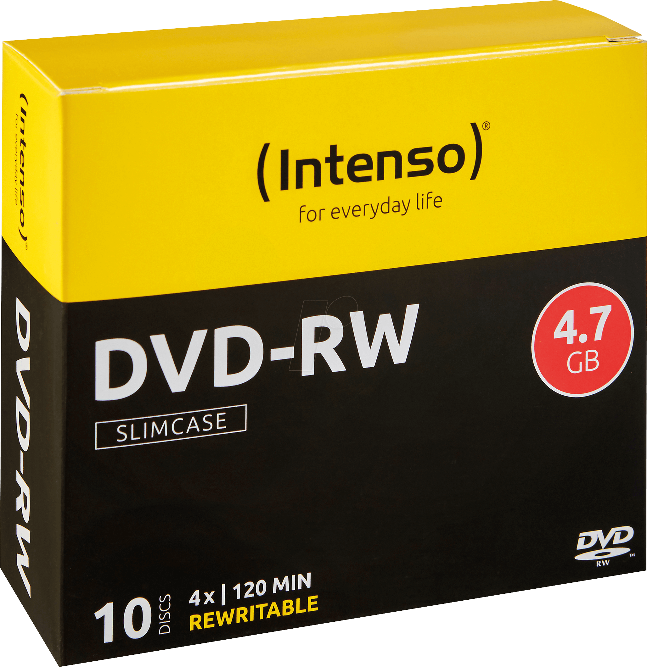 Bild von Intenso Intenso DVD-RW 4x 10er-Pack 4,7GB Speicher Medien externer Speicher (4,7 GB GB, Zuverlässige Datenarchivierung)