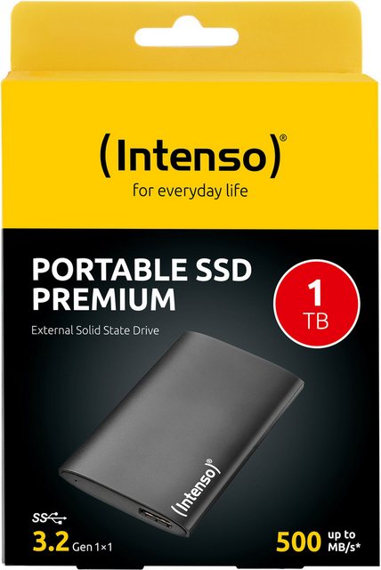 Bild von Intenso SSD externe Festplatte Premium Edition 1,8 Zoll 1TB USB 3.2 schwarz externe SSD