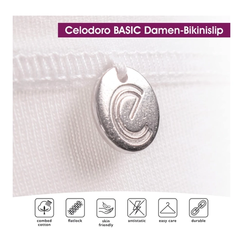 Bild von Celodoro Slip Damen Basic Bikini Slip (3er Pack) mit Schmuck Logo