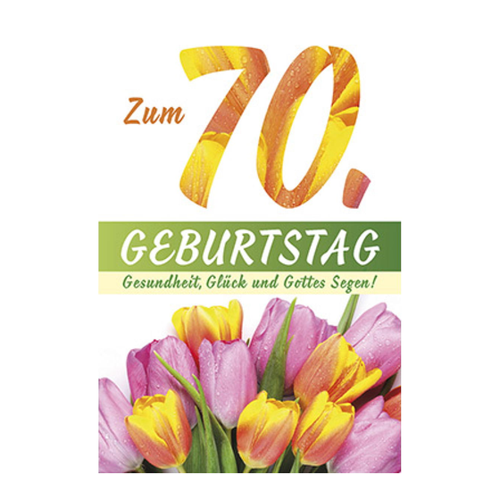 Bild von Wunderschöne Geburtstagskarte zum 70. Geburtstag