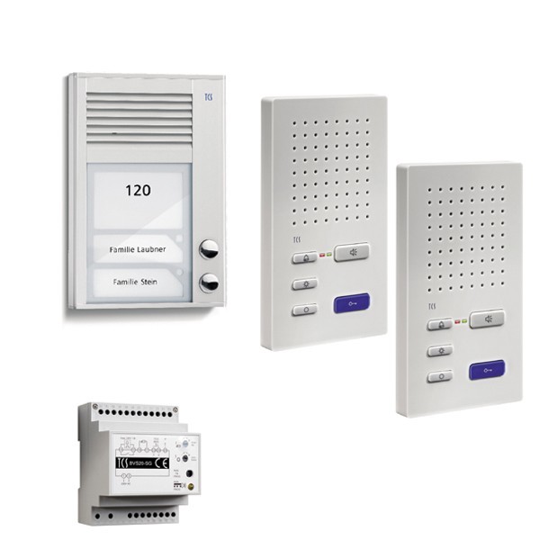 Bild von TCS SIEVERSHUETTE Türsprech-Set Bus 2xTeiln si ws 1LS Mit Infoschild (PSC2220-0000)