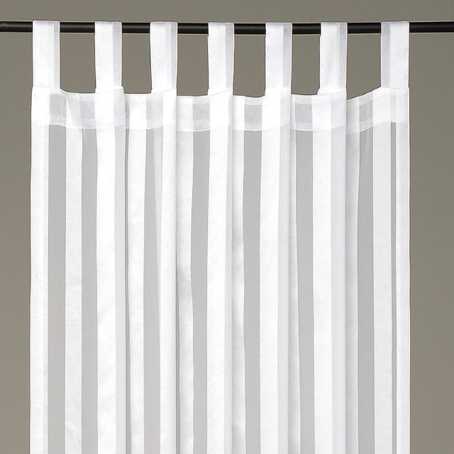 Bild von Arsvita Vorhang, Schlaufen, halbtransparent, Voile, Halbtransparenter Dekoschal mit Streifen, in vielen Größen und Farben